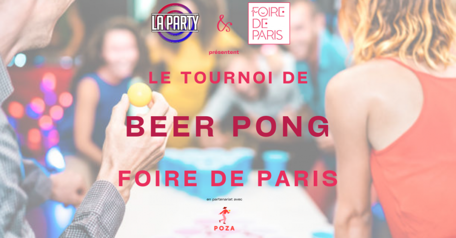 Affiche tournoi de Beer Pong x Foire de Paris 