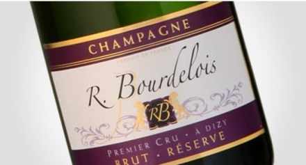 Photo d'une etiquette sur le Champagne Bourdelois