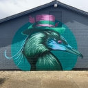 Facade oiseau peinture fait par Monkiz