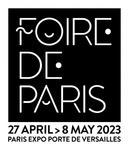 Logo Foire de Paris 2023 noir et blanc GB